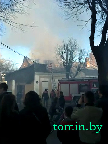 Пожар в центре Бреста: горел дом на улице Советской