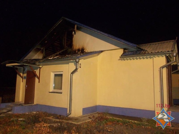 В Ганцевичском районе горела железнодорожная станция - фото