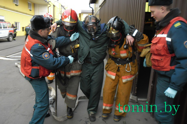 Брестские спасатели ликвидировали «пожар» на ликеро-водочном заводе «Белалко» - фото